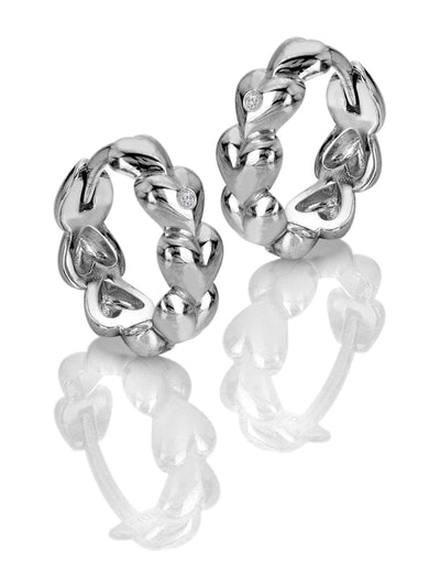 Next Hot Diamonds Silver Sterling Serenity Heart Earrings- Buy online at McGrocer