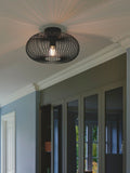 Nordlux Beroni black ceiling light 40cm - British product