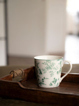 Next Laura Ashley Thurston Bloom Teal Green Porcelain Mugs Set of 4- Buy online at McGrocer