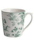 Laura Ashley teal green Thurston Bloom mugs set of 4, UK version