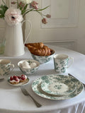 Laura Ashley teal green Thurston Bloom mugs set of 4, UK version