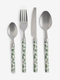Sage green spotted cutlery set 16 pieces British product