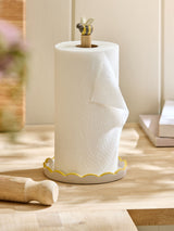 Next Yellow Maisie Kitchen Roll Holder - Stoneware with Bumble Bee Topper - 29cm- Buy online at McGrocer