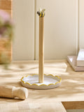 Maisie yellow stoneware kitchen roll holder, imported from the UK
