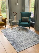 Next Hug Rug Navy Blue Vintage Imperial Washable Area Rug 160x230cm- Buy online at McGrocer
