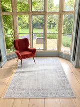 Next Hug Rug Natural and Grey Brocade Border Washable Area Rug 160x230cm- Buy online at McGrocer