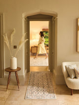 Next Hug Rug Natural and Green English Garden Runner 75cm x 220cm- Buy online at McGrocer