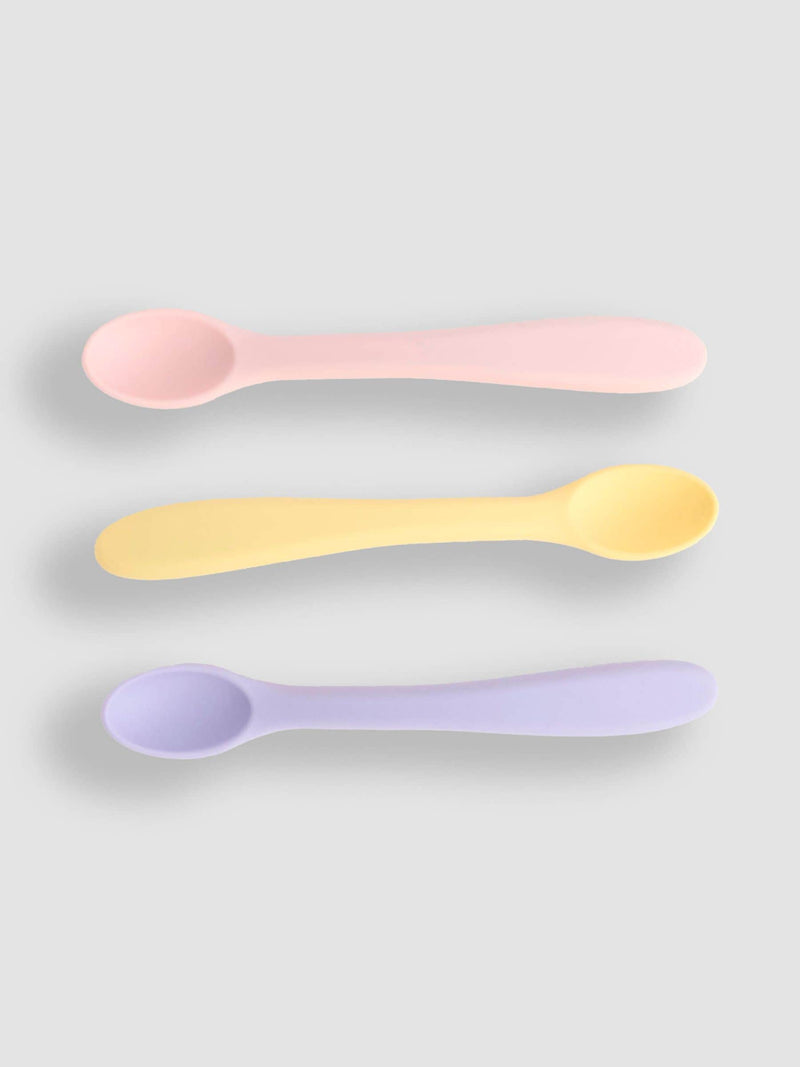 JoJo Maman Bébé silicone weaning spoons 3-pack, UK version