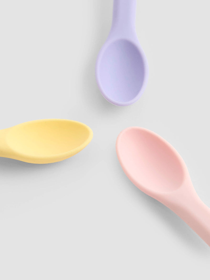 JoJo Maman Bébé silicone weaning spoons 3-pack, UK version