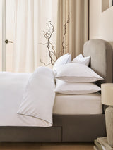 Next White Cotton Rich Piped Duvet Cover and Pillowcase Set- Buy online at McGrocer