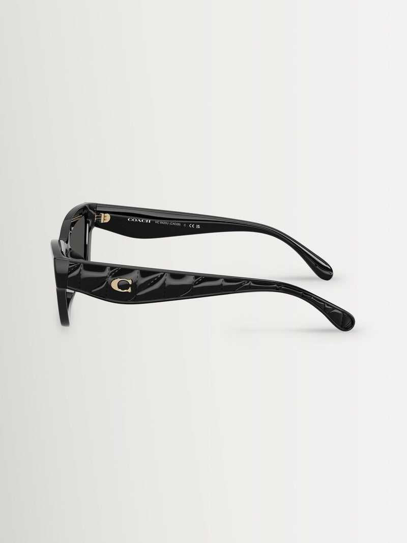 Coach black rectangle sunglasses, UK version