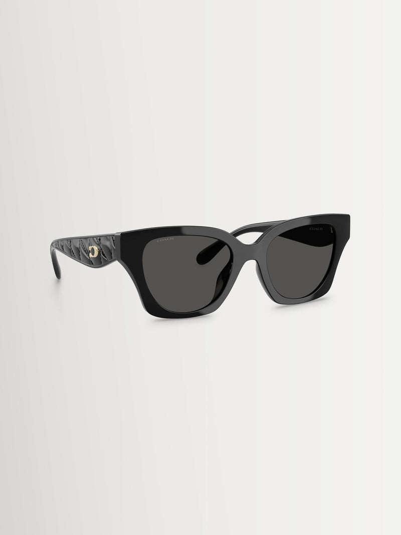 Coach Butterfly Sunglasses in black acetate with grey lenses (British brand)