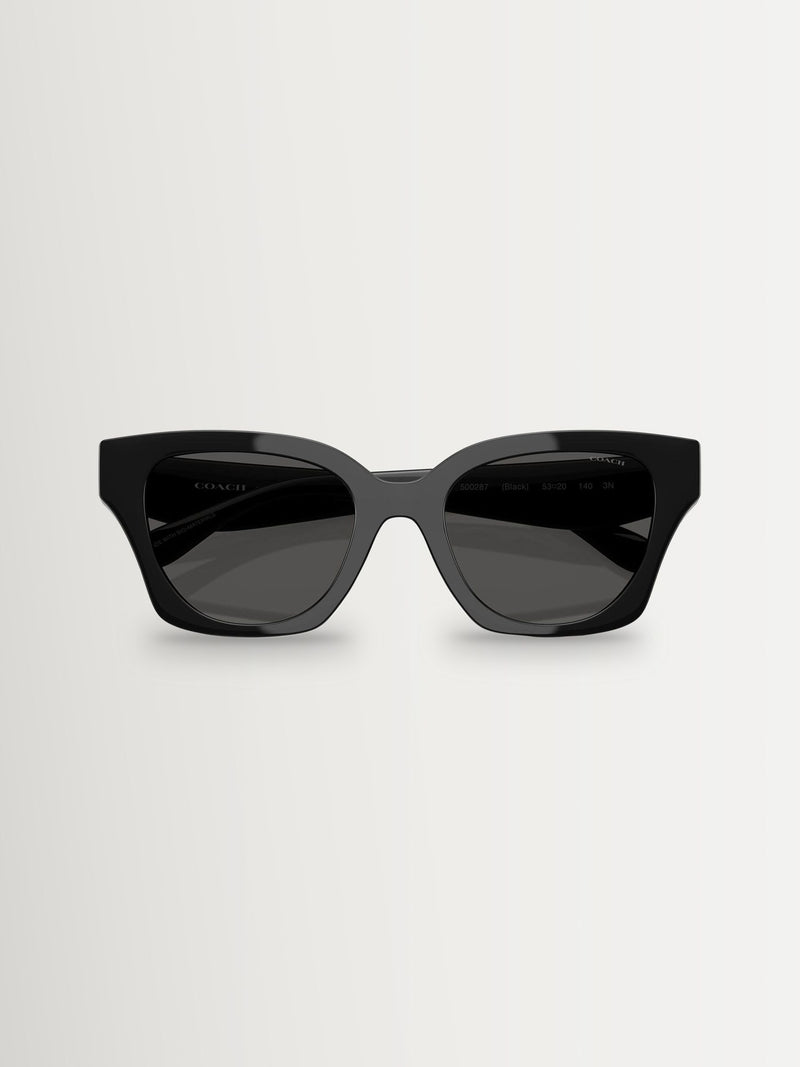 Coach Butterfly Sunglasses in black acetate with grey lenses (British brand)
