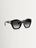 Coach black irregular sunglasses with grey gradient lenses - British product