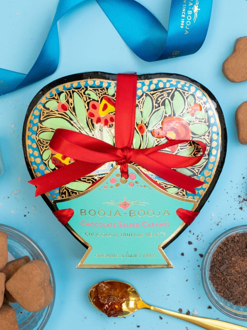 Booja Booja heart-shaped salted caramel chocolate box - British product