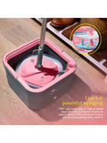 Swan Pink Turbo Spin Mop with bucket, imported from the UK