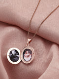Posh Totty Designs small personalised oval locket necklace (British brand)