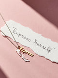 Family Name Charm Necklace with Sterling Silver Charms