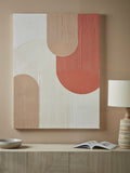 Cox & Cox white blush textured canvas wall art - British product