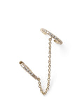 Aela gold tone cubic zirconia piercing double hoop earring - British product