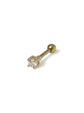 Aela gold tone cubic zirconia piercing stud earring - British product