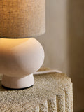 White Mini Hera Bedside Table Lamp, UK version