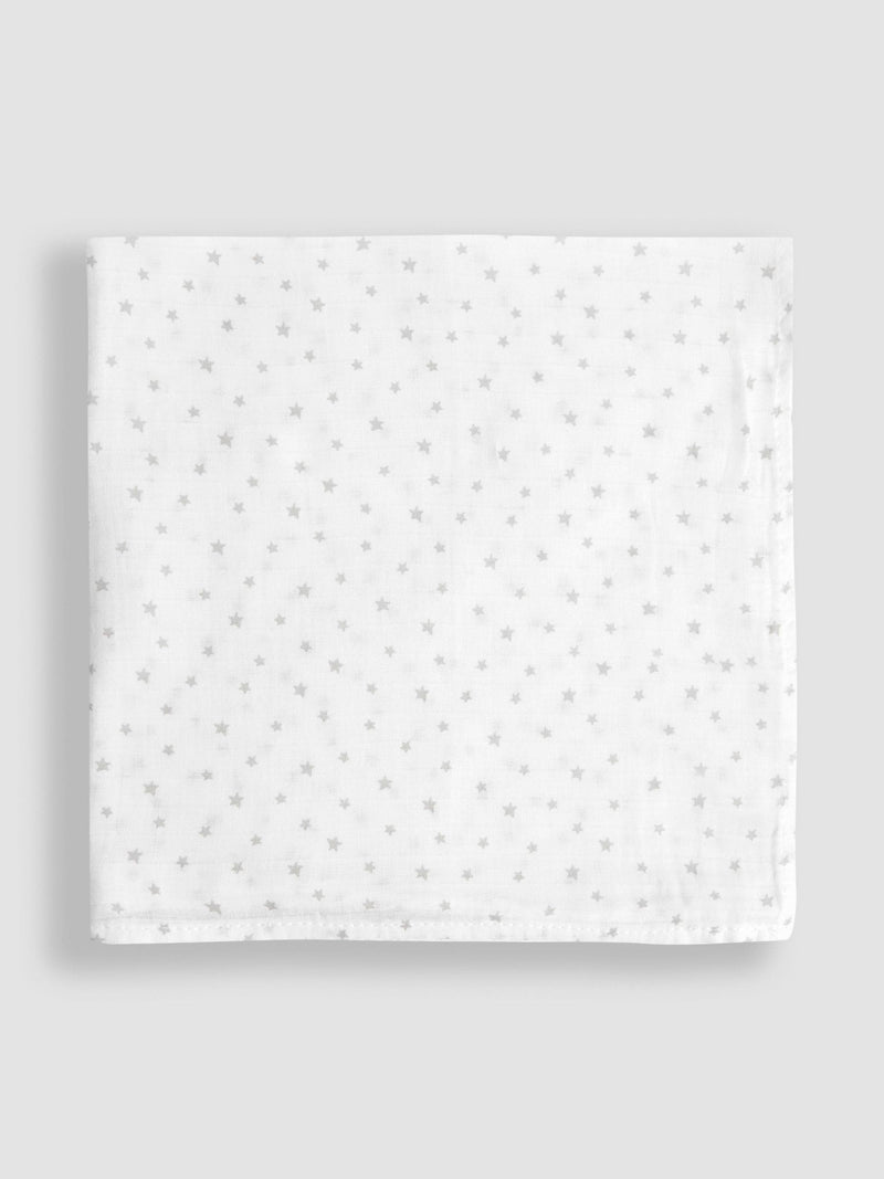 JoJo Maman Bébé grey 5-pack muslin cloths 60x60cm - British product