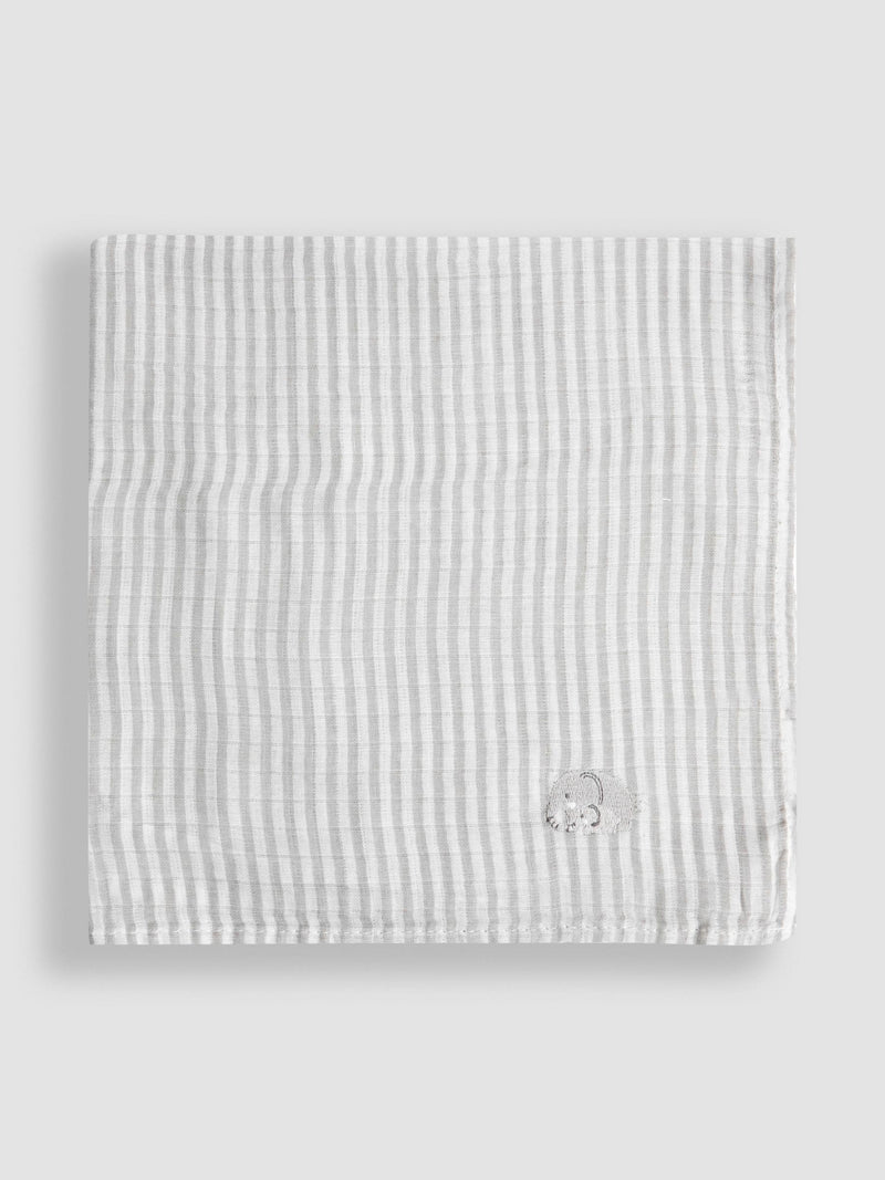 JoJo Maman Bébé grey 5-pack muslin cloths 60x60cm - British product