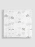 JoJo Maman Bébé grey 5-pack muslin cloths 60x60cm - British product