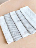 JoJo Maman Bébé grey 5-pack muslin cloths 60x60cm - British product