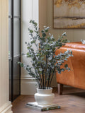Gallery Home white faux eucalyptus in ceramic pot 109.5cm, UK version