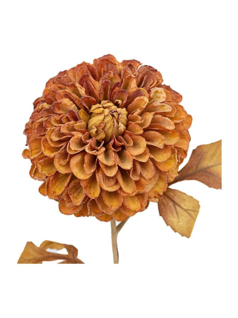 Gallery Home burnt orange artificial dahlias 6 stems, UK version