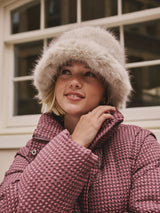 Next Neutral Faux Fur Bucket Hat- Buy online at McGrocer