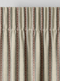 Emily Bond block printed stripe curtains pink blue - British product