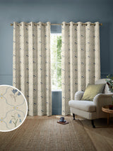 Next Emily Bond Steel Blue Margot Made to Measure Curtains- Buy online at McGrocer