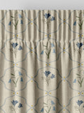 Emily Bond Steel Blue Margot curtains, imported from the UK
