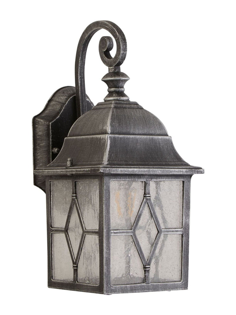Searchlight Black Adeline outdoor wall light 33cm, imported from the UK