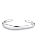 Thomas Sabo silver curved bangle with timeless shapes (British brand)