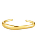 Thomas Sabo gold tone timeless shapes curved bangle (British brand)