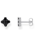 Thomas Sabo black floral stud earrings (British brand)