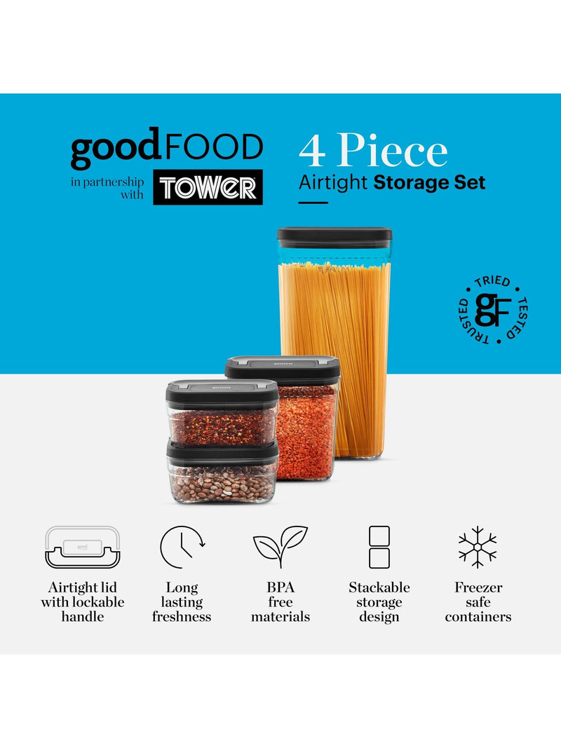 Good Food 4 Piece Food Storage Set with Airtight Lids