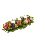 Dibor Green Secret Garden Floral Triple Candle Holder - British product