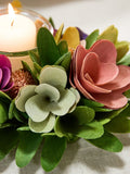 Dibor Green Secret Garden Floral Triple Candle Holder - British product