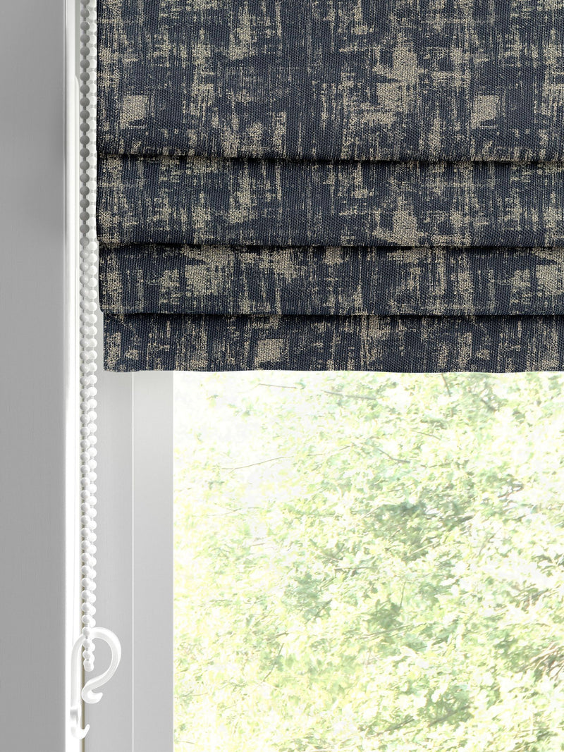 Indigo Blue Tero roman blind made to measure - British product