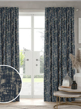 Next Tero Indigo Blue Made to Measure Curtains- Buy online at McGrocer