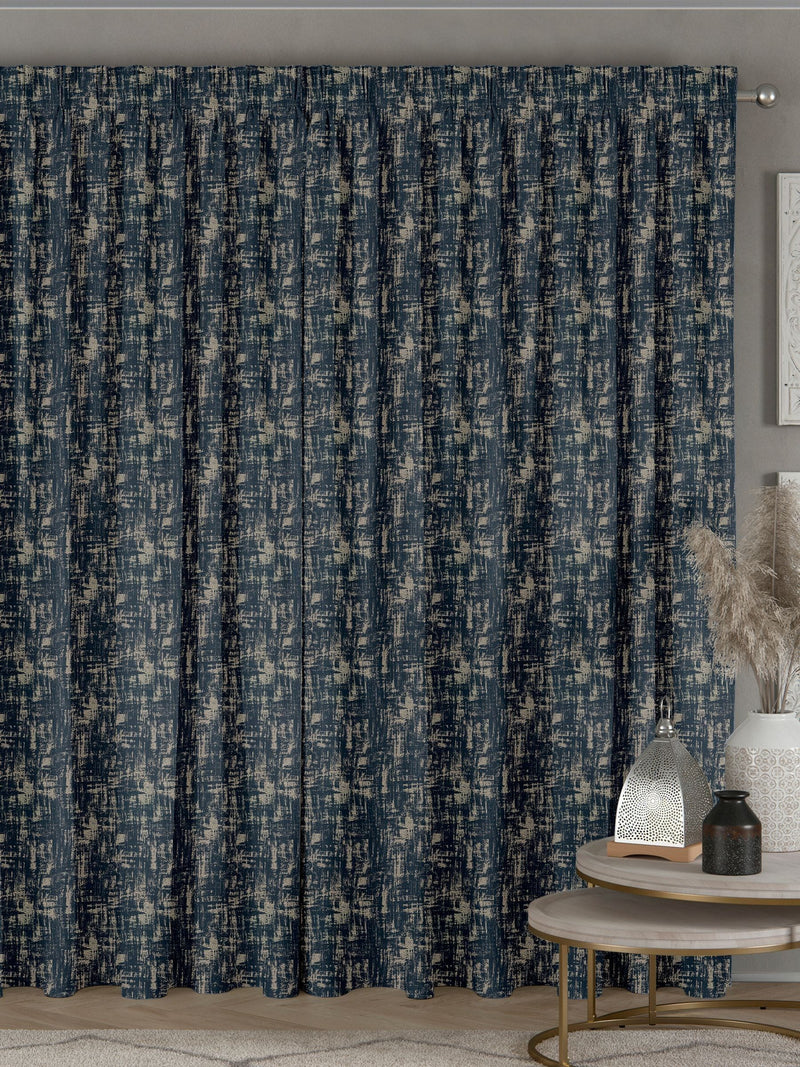 Tero indigo blue made to measure curtains (British brand)