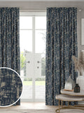 Tero indigo blue made to measure curtains (British brand)