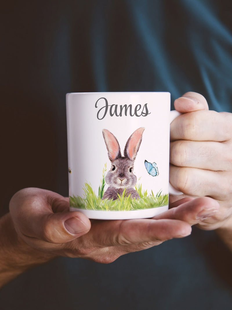 Loveabode personalised ceramic mug and cork-backed coaster set 11oz - British product