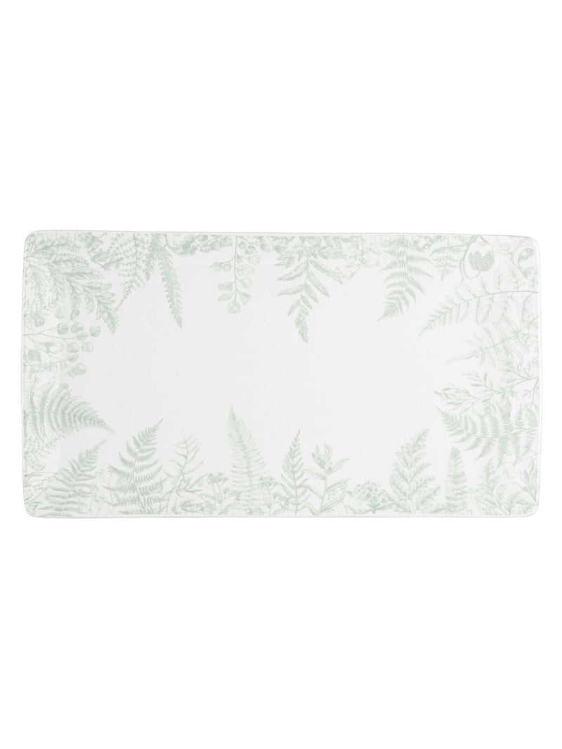 Mary Berry Green Botanical Rectangular Platter 36cm x 20cm, imported from the UK