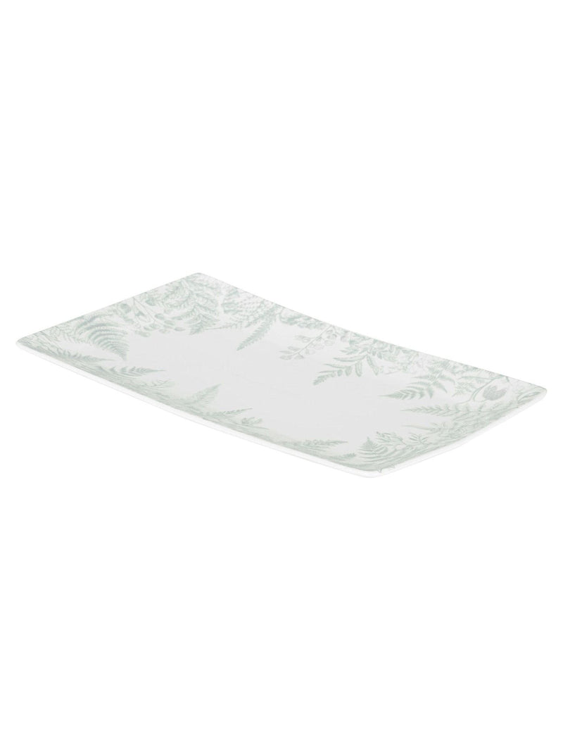 Mary Berry Green Botanical Rectangular Platter 36cm x 20cm, imported from the UK